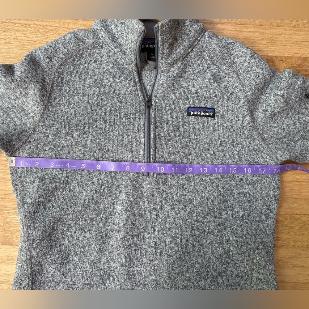 Patagonia Gray Better Sweater 1/4-Zip Fleece Size Medium in Excellent Condition - Picture 13 of 15